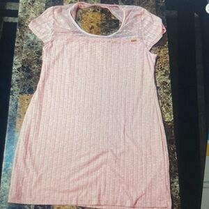 Light Pink Knit Short Sleeve Dress